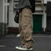 Straight Leg Twill Cargo Pants-streetwear-techwear