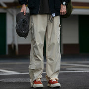 Straight Leg Twill Cargo Pants-streetwear-techwear