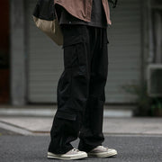 Straight Leg Twill Cargo Pants-streetwear-techwear