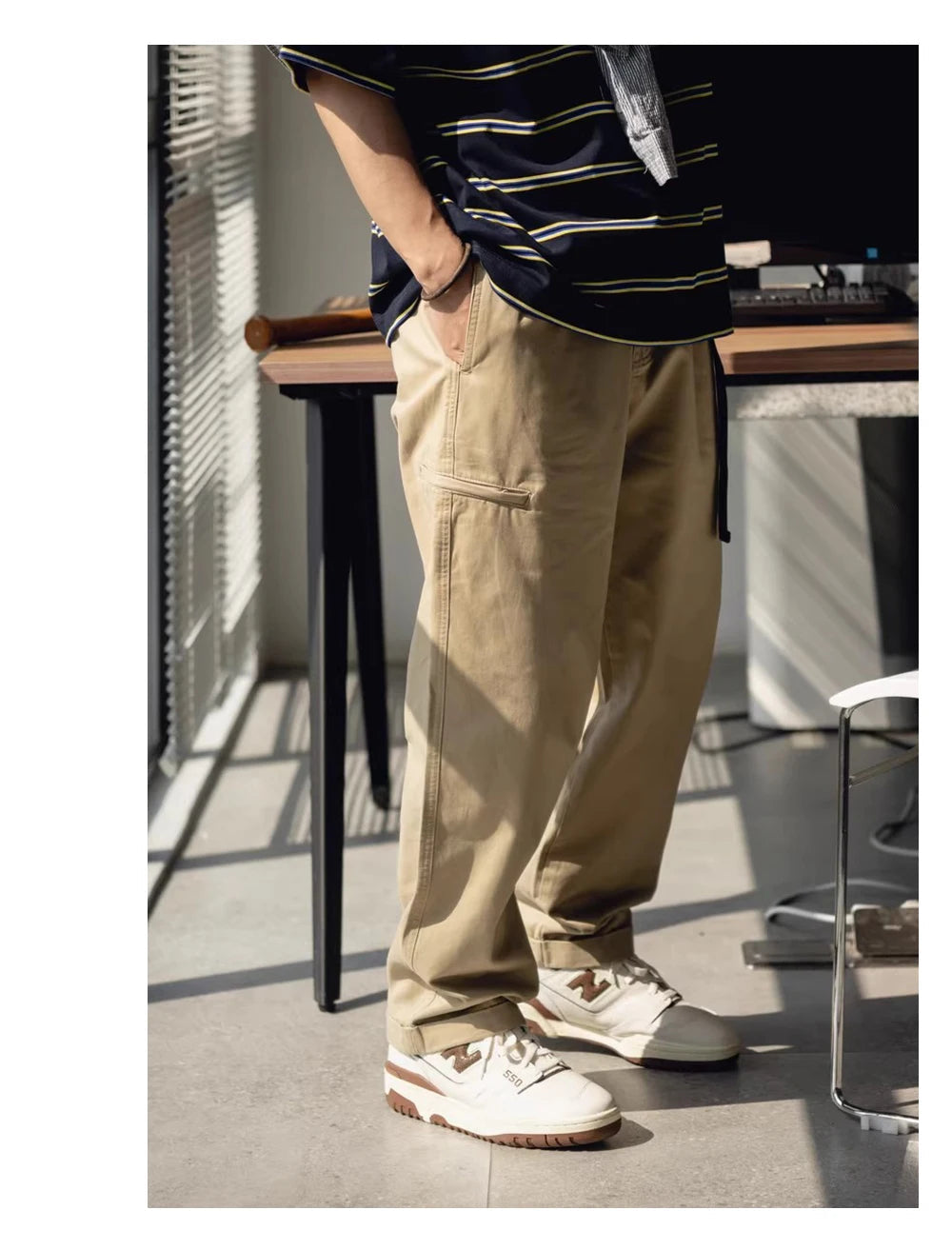 Tapered Belted Field Chinos