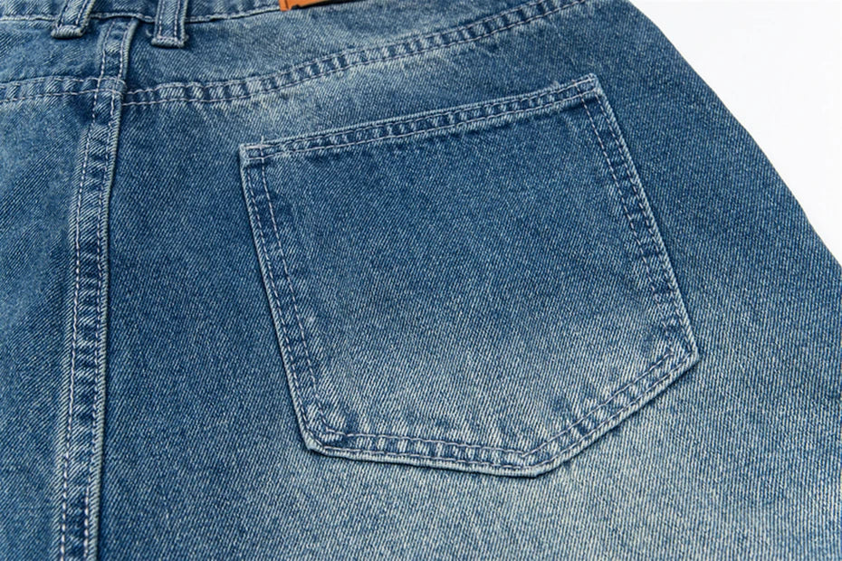 Threadwork Plaid Patch Jeans-streetwear-techwear