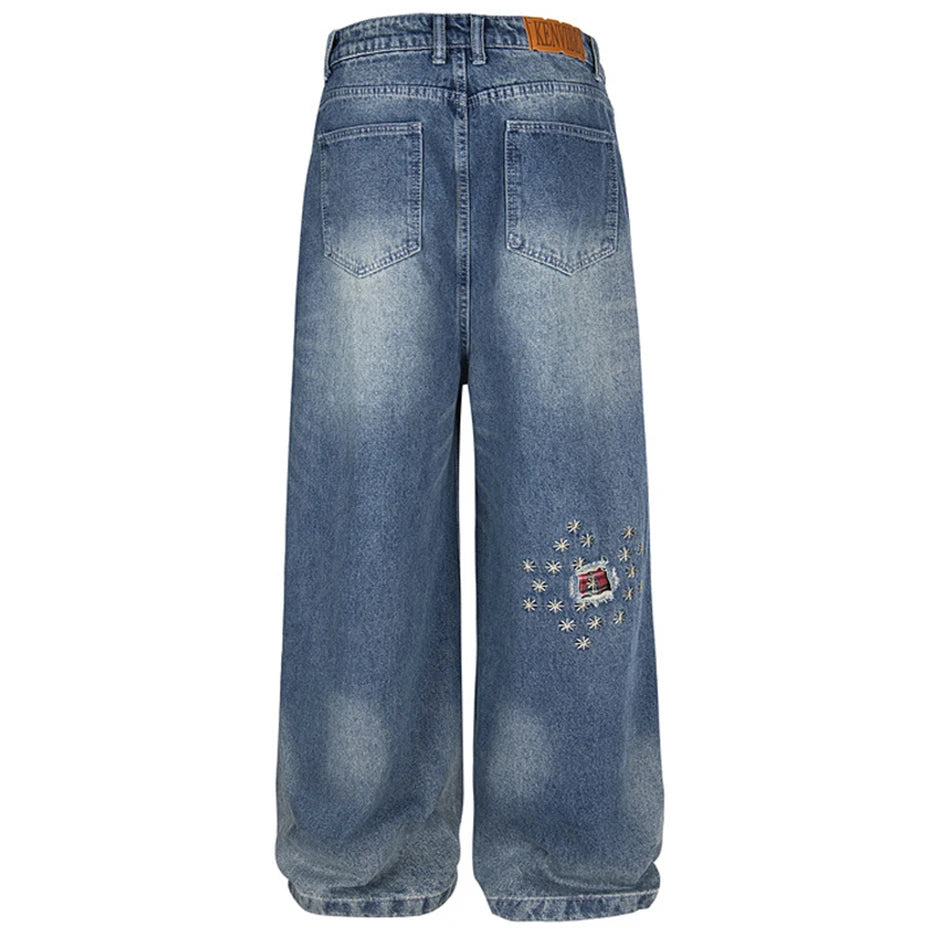 Threadwork Plaid Patch Jeans-streetwear-techwear