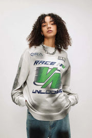 UNLOOSE Dirt Track Racing Graphic Long Sleeve-streetwear-techwear