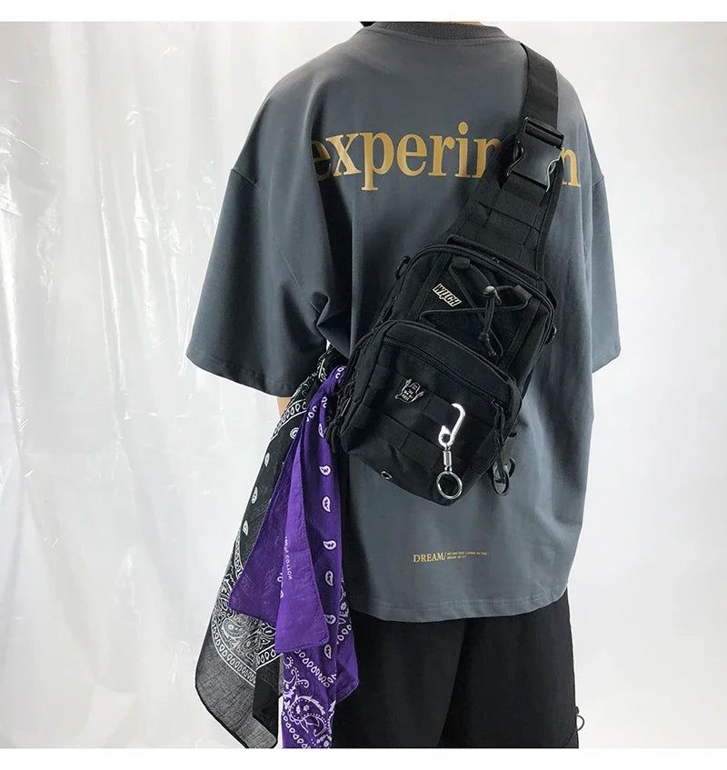 Utility Crossbody Bag with Carabiner-streetwear-techwear