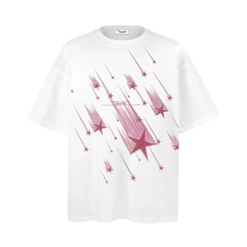 VANCARHELL Shooting Star Graphic T-Shirt-streetwear-techwear