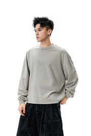 Vintage Wash Boxy Long Sleeve T-Shirt-streetwear-techwear