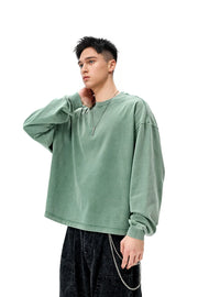 Vintage Wash Boxy Long Sleeve T-Shirt-streetwear-techwear