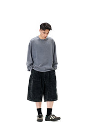 Vintage Wash Boxy Long Sleeve T-Shirt-streetwear-techwear