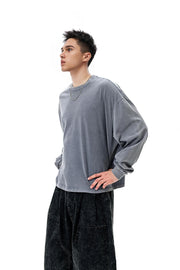 Vintage Wash Boxy Long Sleeve T-Shirt-streetwear-techwear