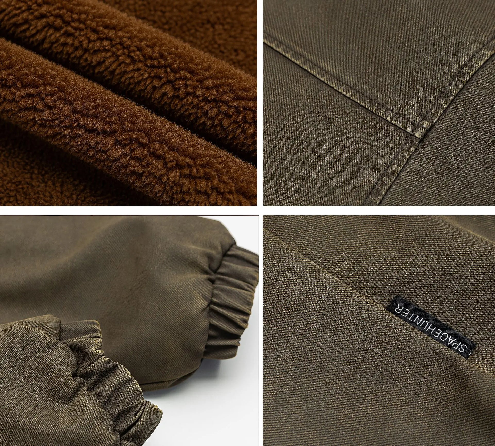 Vintage Wash Fleece Lined Bomber Jacket-streetwear-techwear