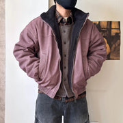 Vintage Wash Fleece Lined Bomber Jacket-streetwear-techwear