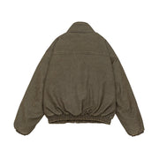 Vintage Wash Fleece Lined Bomber Jacket-streetwear-techwear