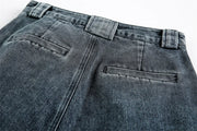 Vintage Wash Wide Leg Utility Jeans-streetwear-techwear