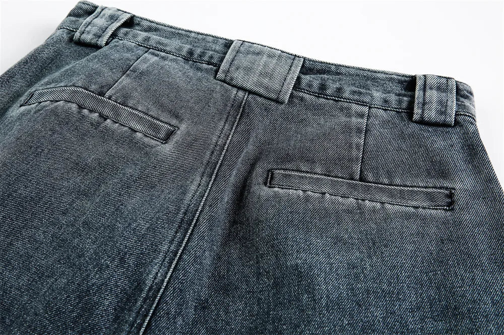 Vintage Wash Wide Leg Utility Jeans-streetwear-techwear