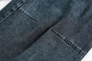 Vintage Wash Wide Leg Utility Jeans-streetwear-techwear