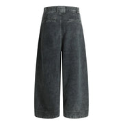 Vintage Wash Wide Leg Utility Jeans-streetwear-techwear