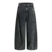 Vintage Wash Wide Leg Utility Jeans-streetwear-techwear
