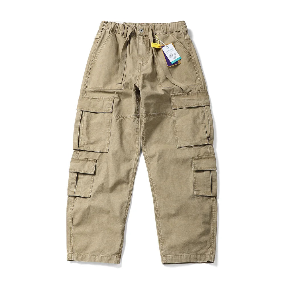 Washed Canvas Utility Pants-streetwear-techwear
