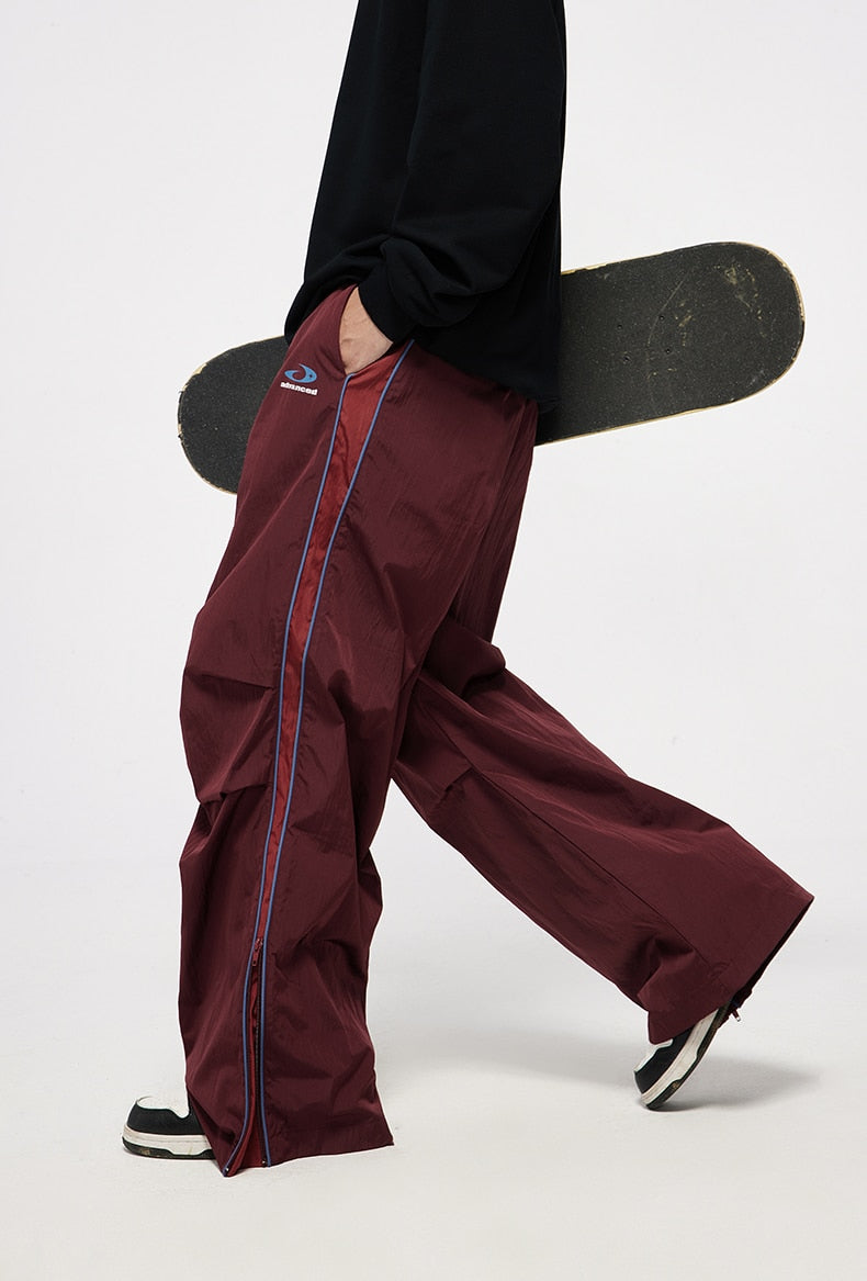 Water Repellent Retro Sports Track Pants-streetwear-techwear