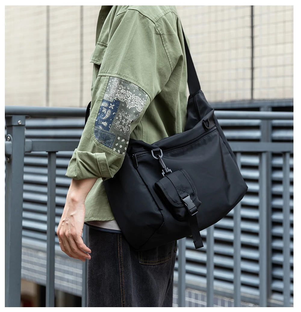 Water-Resistant Messenger Bag-streetwear-techwear