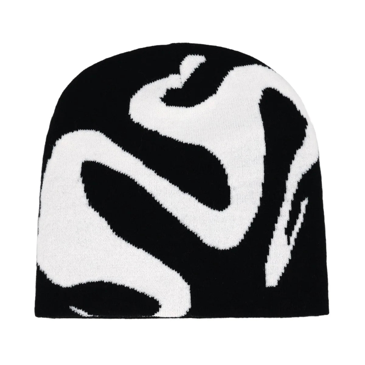 Wavy Y2K Graphic Toque Beanie-streetwear-techwear