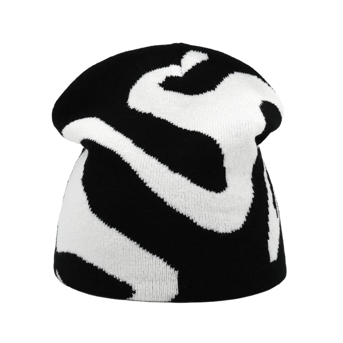 Wavy Y2K Graphic Toque Beanie-streetwear-techwear