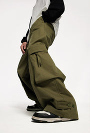 Wide Leg Cargo Pants-streetwear-techwear