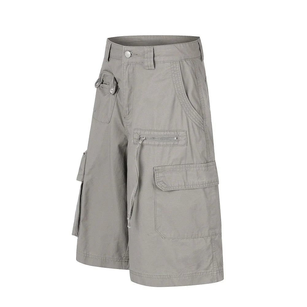 Wide Leg Utility Cargo Shorts