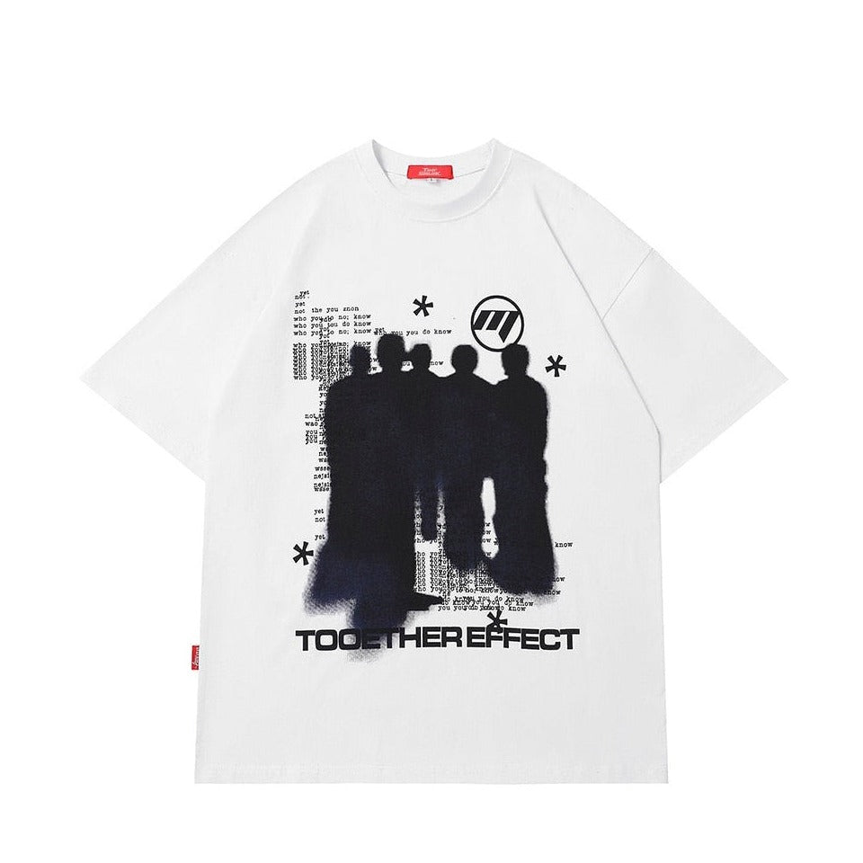 Y2K Grunge Silhouette Graphic T-Shirt-streetwear-techwear