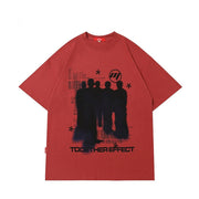 Y2K Grunge Silhouette Graphic T-Shirt-streetwear-techwear