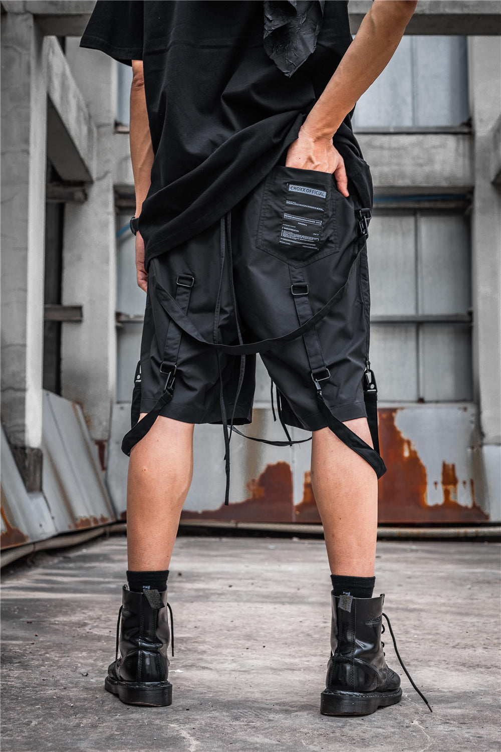 CROXX OFFICIAL Strapped Shorts-streetwear-techwear