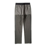 Color Block Side Zip Casual Pants-streetwear-techwear