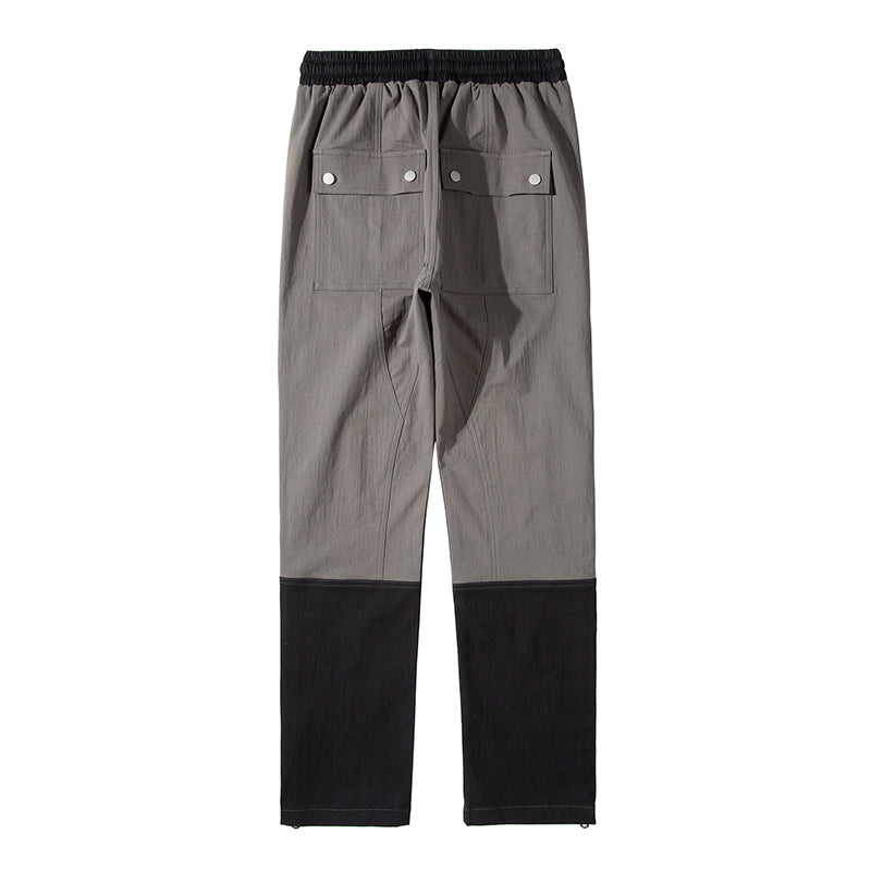 Color Block Side Zip Casual Pants-streetwear-techwear