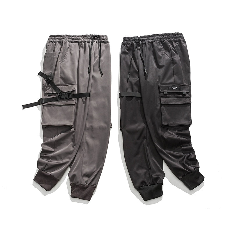 Fleece Lined Strapped Cargo Pants-streetwear-techwear