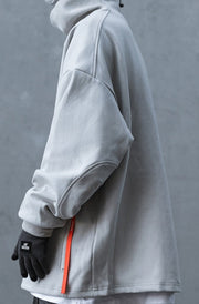 Futuristic Minimal High Neck Sweatshirt-streetwear-techwear