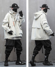 Futuristic Utility Cargo Jacket-streetwear-techwear