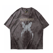 Gothic Butterfly Tie-Dye T-Shirt-streetwear-techwear