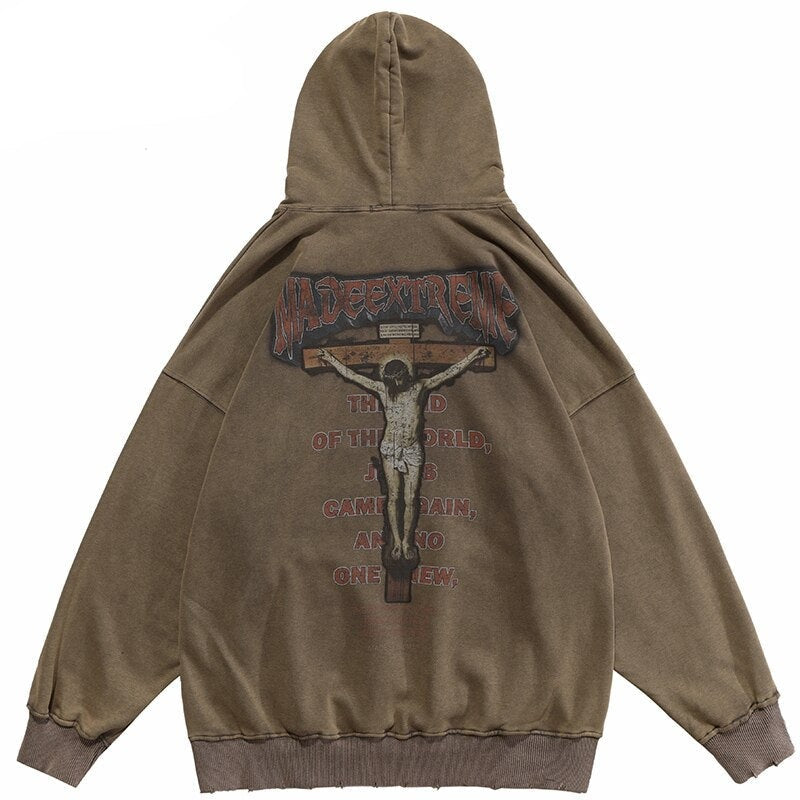 MADE EXTREME 'Redemption' Washed Hoodie | Streetwear at
