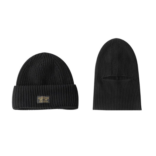 帽子 VALLAD BEANIE CAP BLK / NVY A2Z Mens Hat Gloves Set Cable Knitted Beanie Caps - Hat