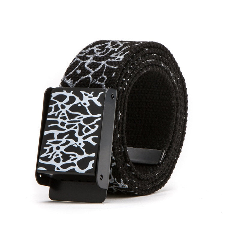 Printed Canvas Webbing Belt-streetwear-techwear