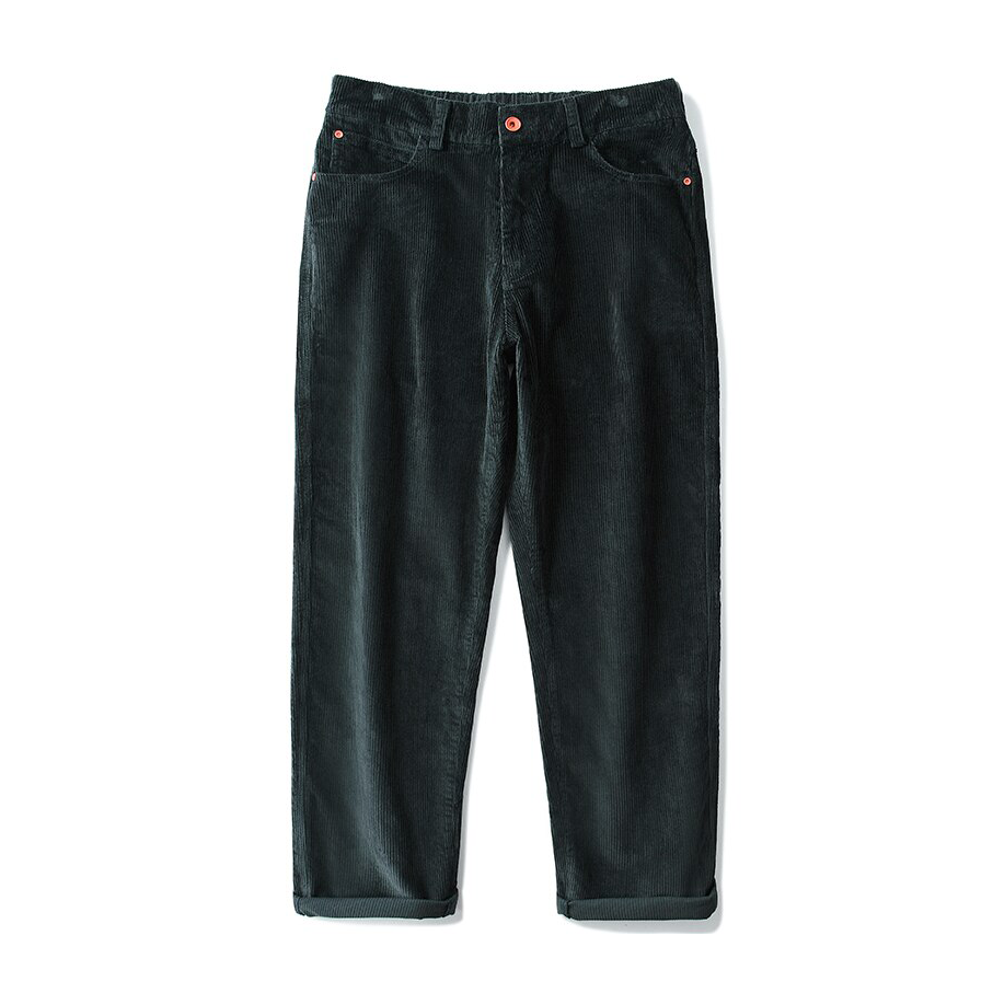 Straight Leg Corduroy Trousers-streetwear-techwear