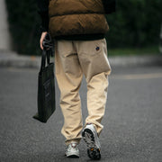 Straight Leg Corduroy Trousers-streetwear-techwear