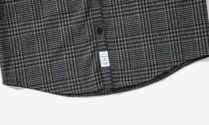 Tweed Check Shirt-streetwear-techwear