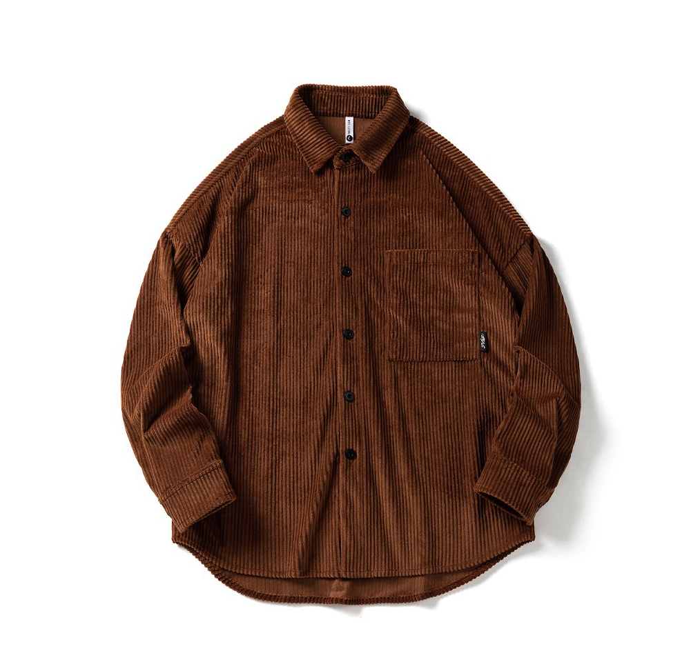 Vintage Fit Corduroy Shirt-streetwear-techwear