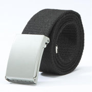 Webbing Belt with Metal Buckle-streetwear-techwear