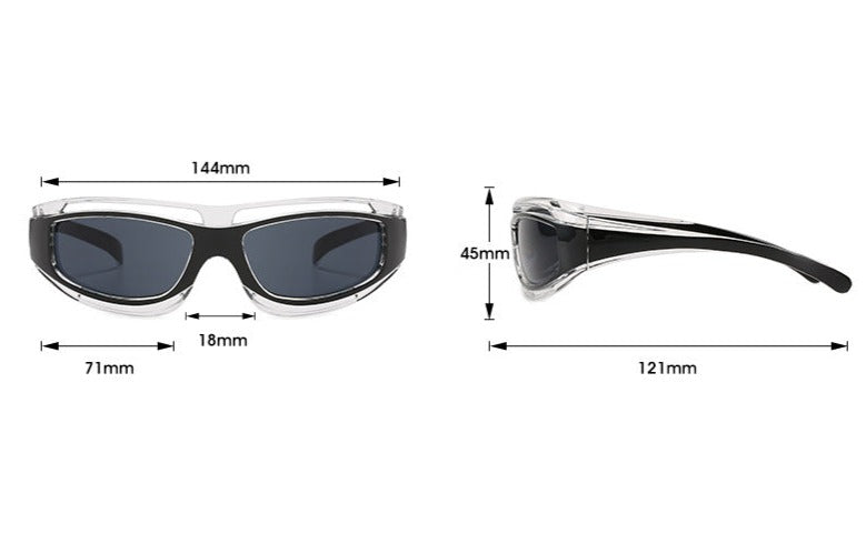 Wrap Around Y2K Sunglasses-streetwear-techwear