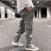 Casual Snap Button Cargo Pants-streetwear-techwear