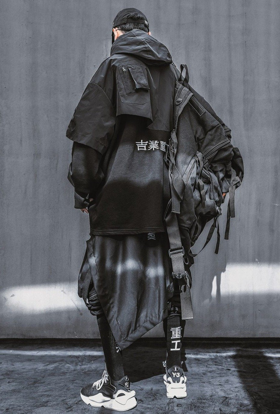 Cyberpunk Poncho Cape Hoodie-streetwear-techwear