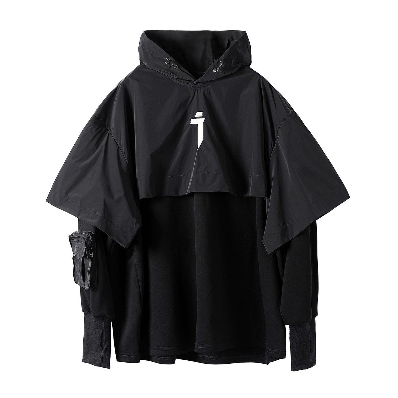 Cyberpunk Poncho Cape Hoodie-streetwear-techwear