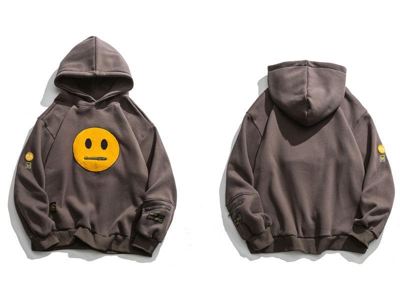 Smiley Zipper Hoodie-streetwear-techwear-street-style-mens-womens-fashion